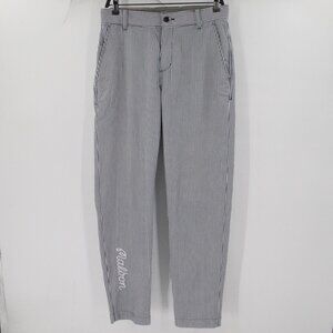 Malbon Golf x Nike Pant Mens 30 Dri-FIT UV Chino Striped Straight Leg Mid Rise